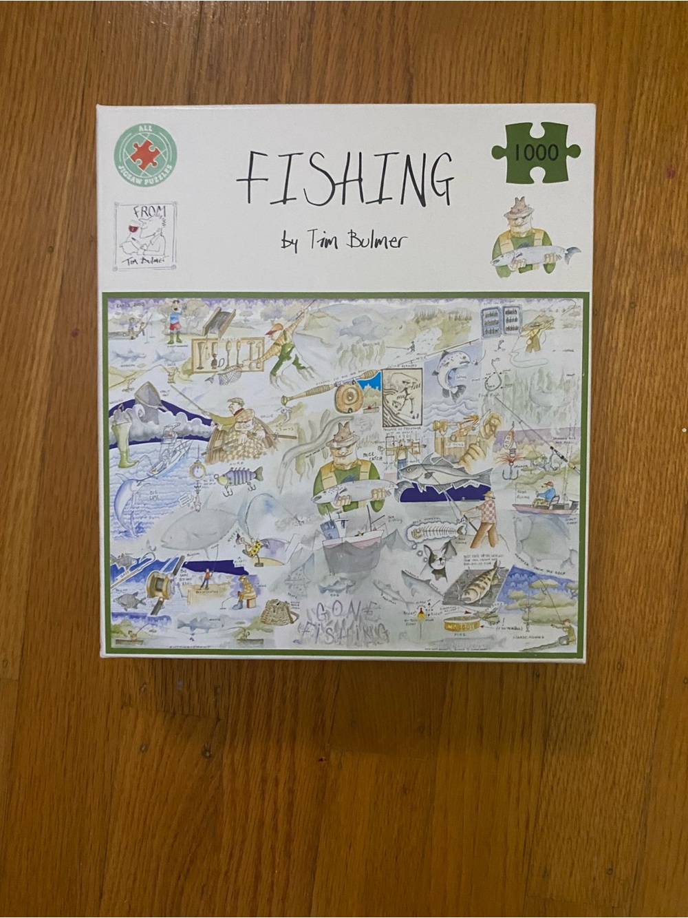 Fishing Puzzle by - White & Green Artwork